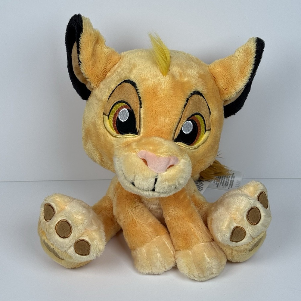 Disney Store The Lion King‎ Simba Big Feet Plush Stuffed Animal Cub